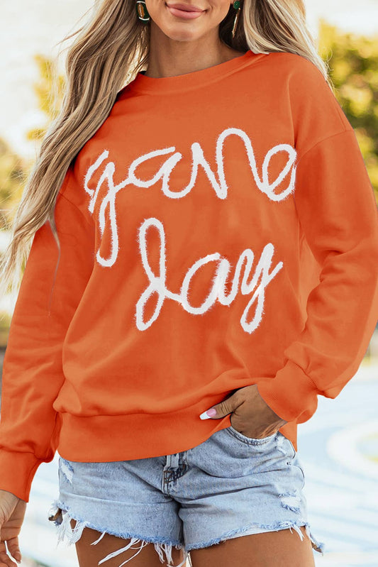 Game Day Drop-Shoulder Graphic Sweatshirt