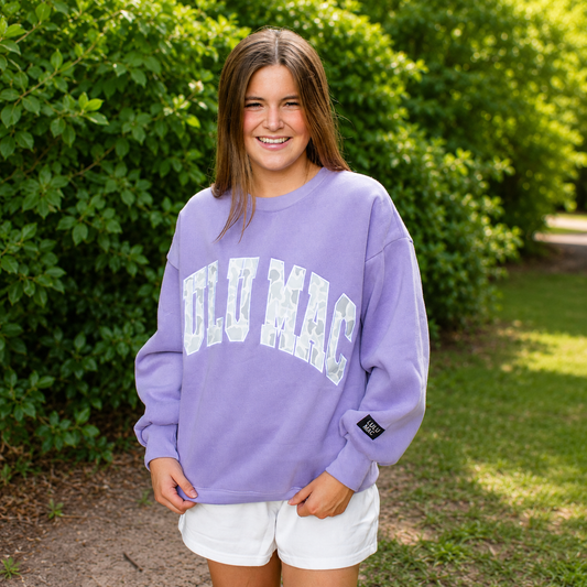 Lulu Mac Light Lavender Camo Sweatshirt