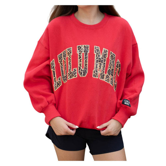 Lulu Mac Light Red Leopard Sweatshirt