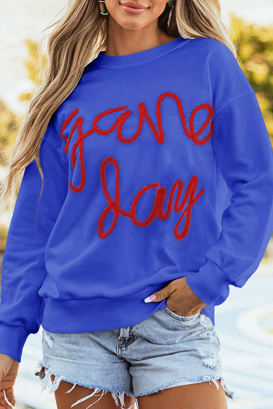 Game Day Drop-Shoulder Graphic Sweatshirt