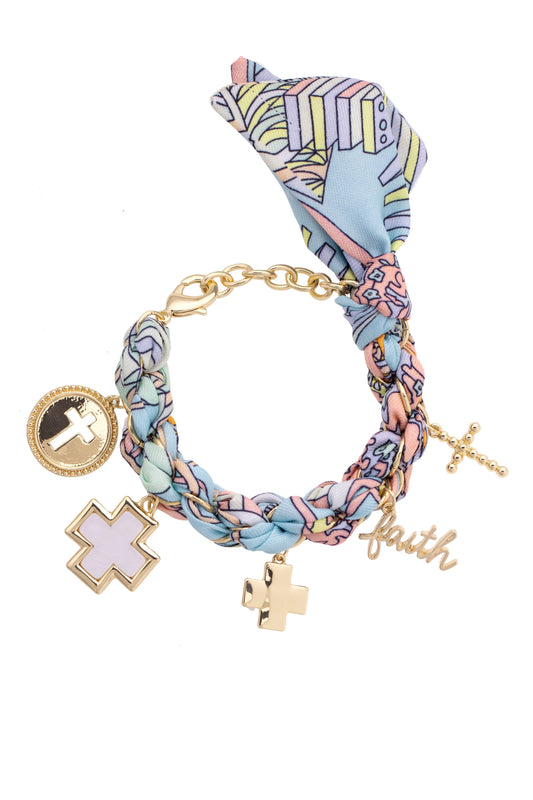 Louisa Scarf Charm Bracelet – Pastel Multi
