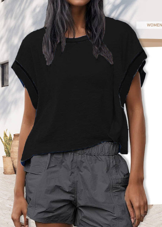 Black Cross-Back Shirt