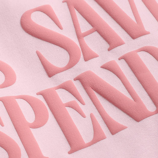 Jesus Saves, I Spend Puff Graphic Sweatshirt