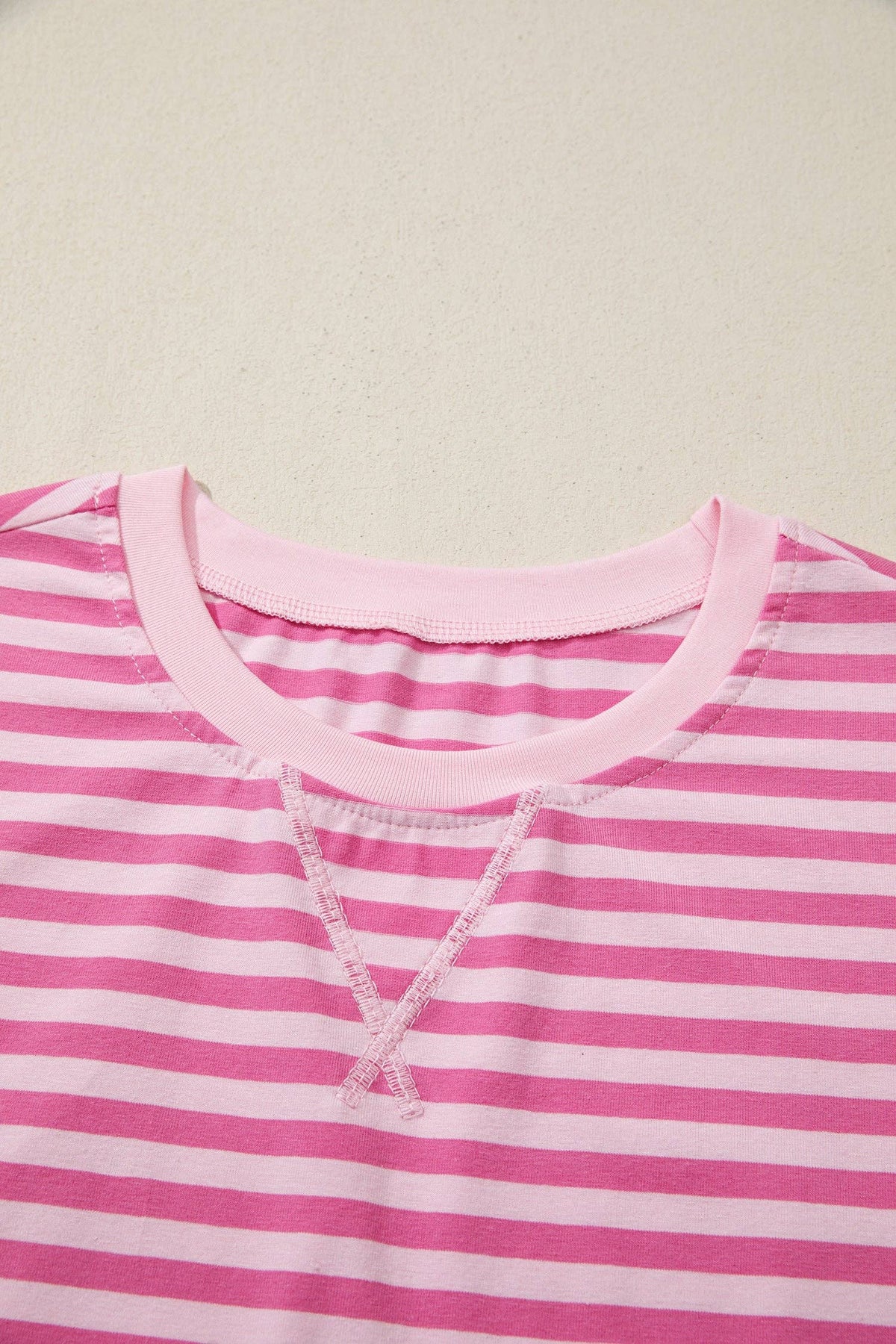 Striped Cap-Sleeve Tee & Shorts Set
