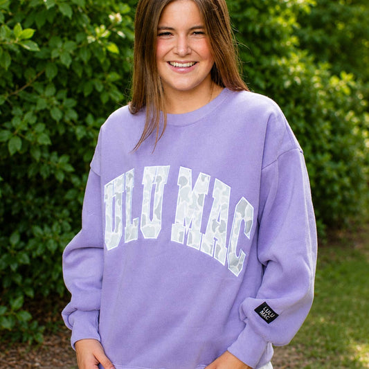 Lulu Mac Light Lavender Camo Sweatshirt